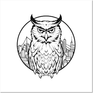 Owl Bird Animal Freedom World Wildlife Wonder Vector Graphic Posters and Art